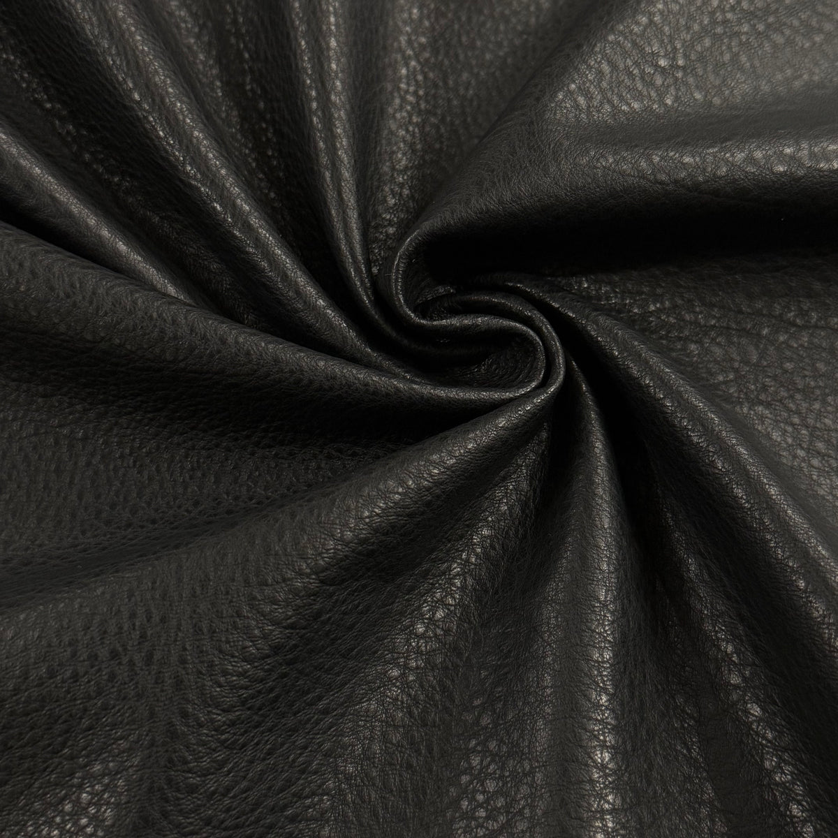 Black Soft pebbled grain lamb leather for fashion & accessories