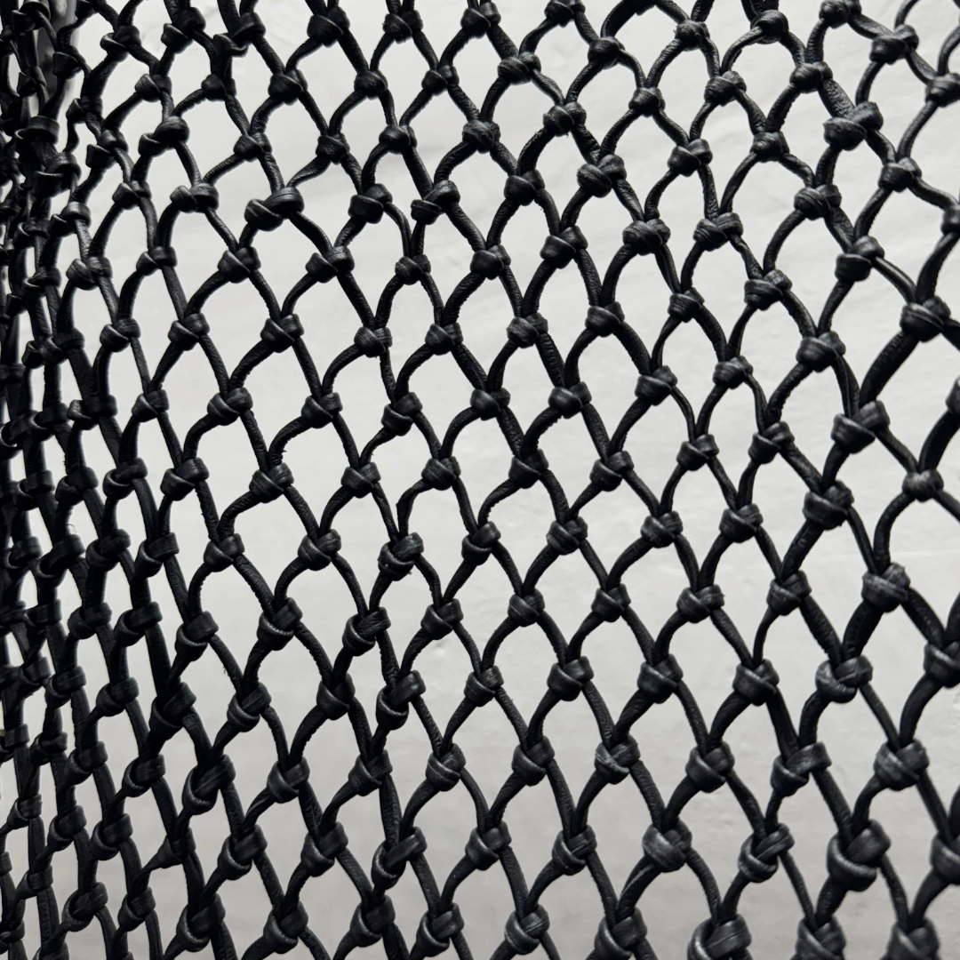 Mesh Knit Leather Panel