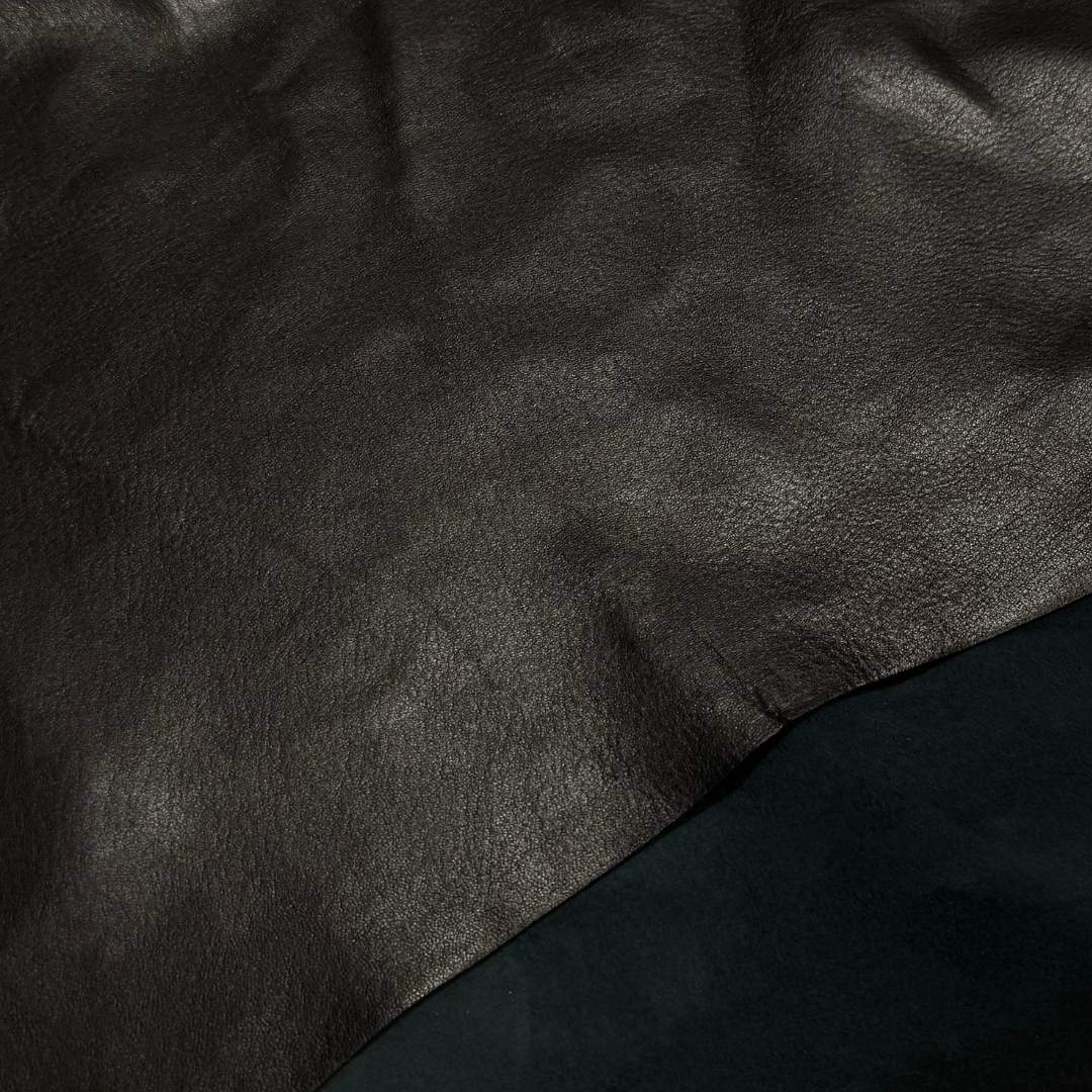 High-quality satin lamb leather, an ideal material for designer shoes and accessories.