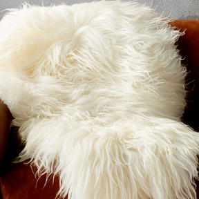 Longhair Sheep Shearling Throw